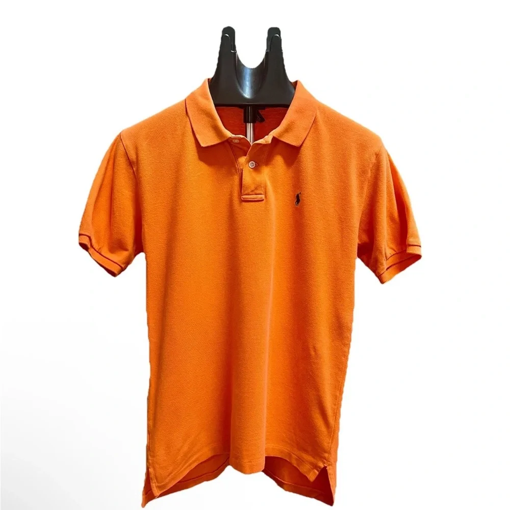 Polo Ralph Lauren Boys Orange Classic Short Sleeve Polo Shirt - Large 14/16